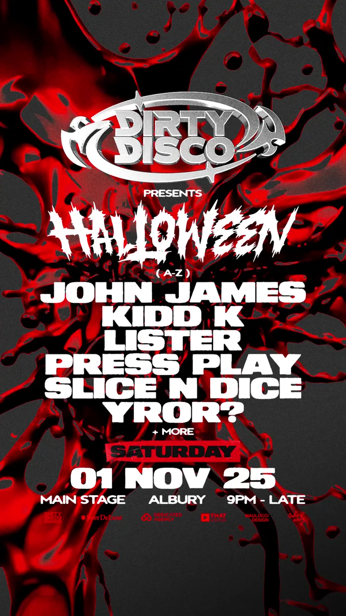 Dirty Disco presents Halloween flyer